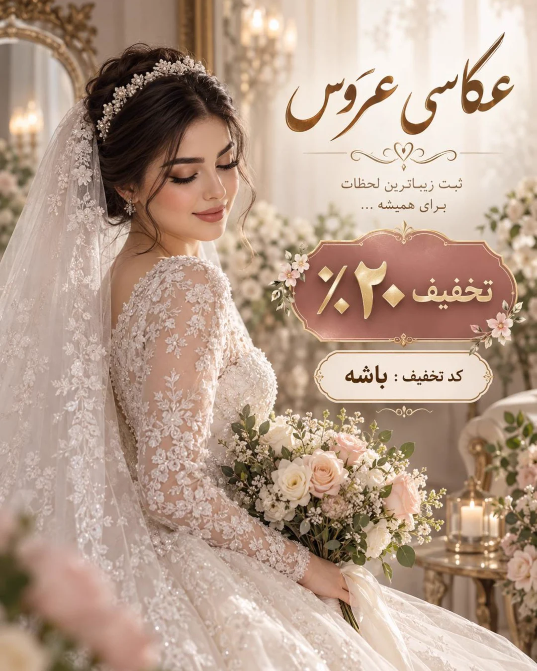 ۲۰٪ تخفیف برای خدمات عروسی — استودیو مهر ۲۰٪ تخفیف برای خدمات عروسی — استودیو مهر